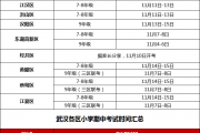 武汉10区期中划线参考！本周开考！