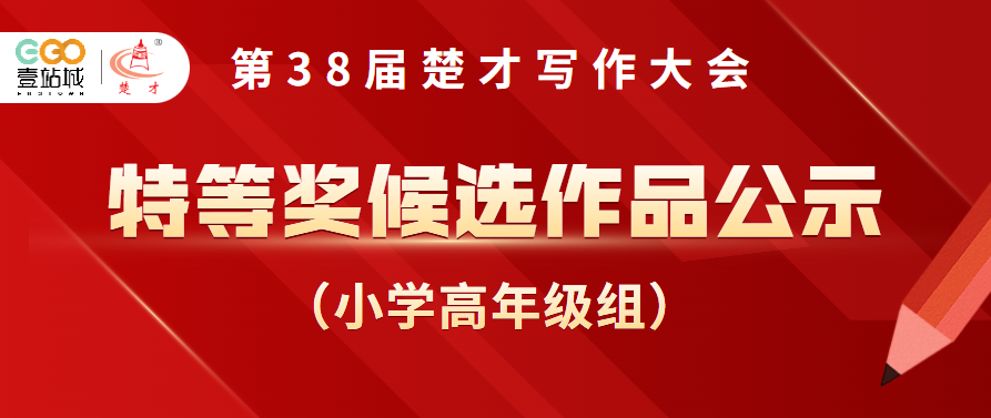 第38届“楚才”特等奖候选作品（小学高年级组）公示来了！